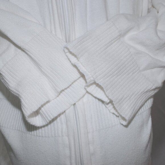 XL White Hoodie ¾ Sleeves Full Zipper No Pockets AUC Motherhood Maternity Womens - Picture 3 of 6